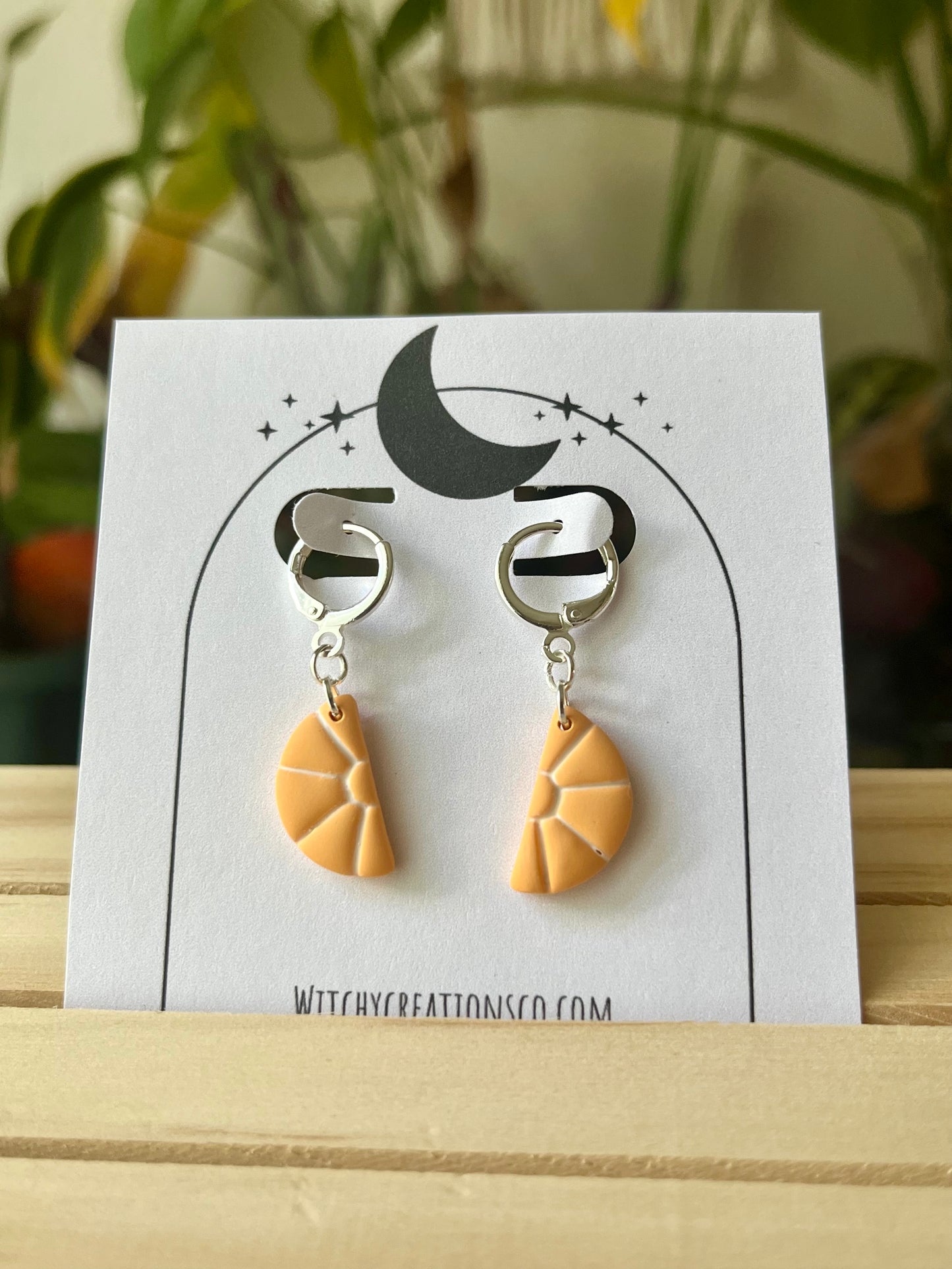 Citrus Fruit Lever-back Polymer Clay Dangle Earrings