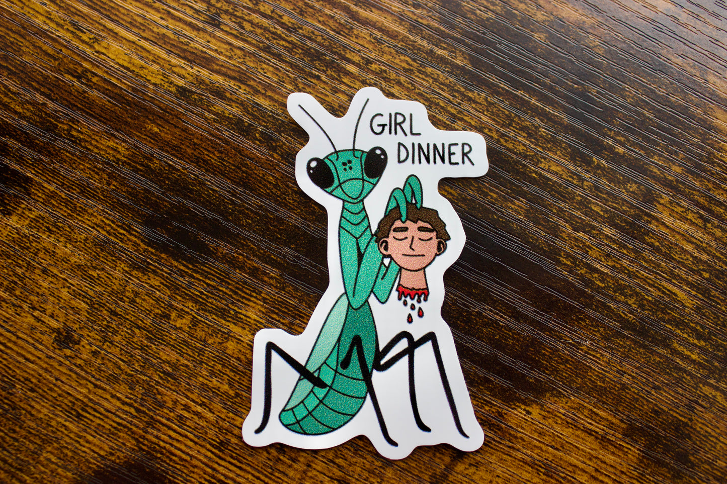 Girl Dinner Waterproof Vinyl Sticker