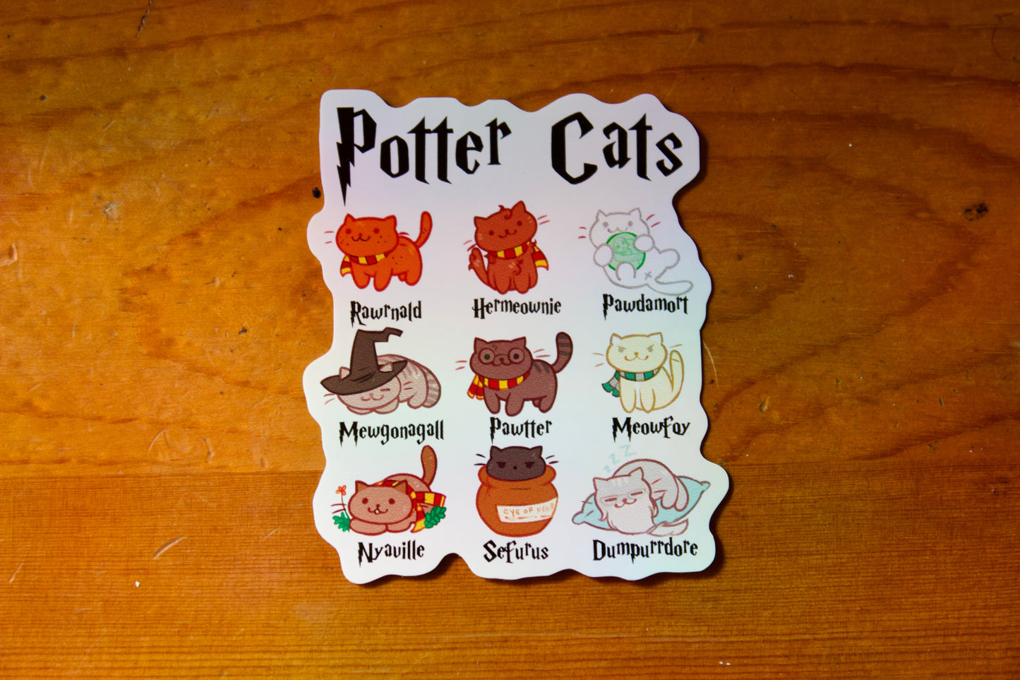 Potter Cats Waterproof Vinyl Sticker