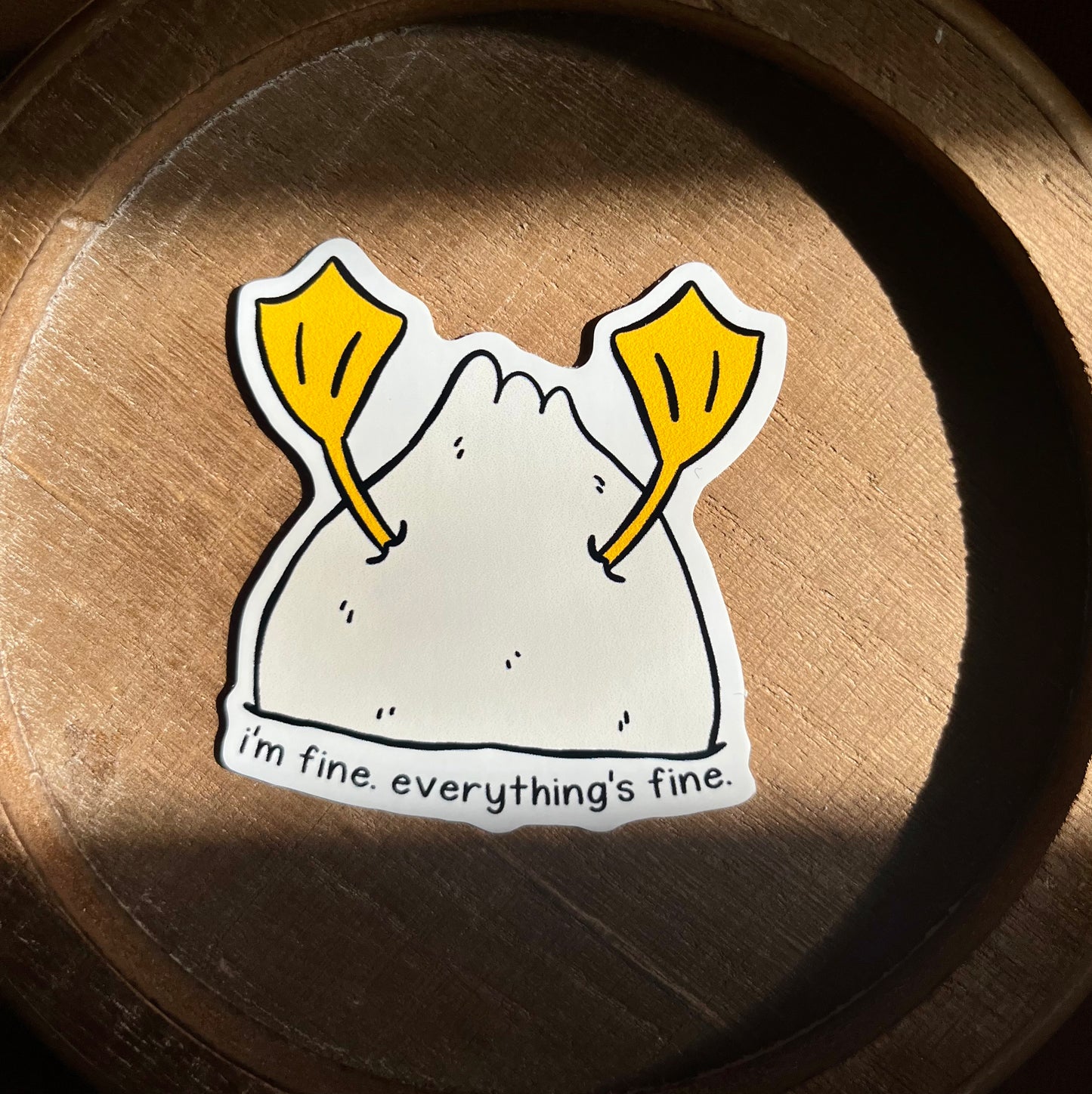 I'm Fine, Everything's Fine Duck Vinyl Waterproof Sticker