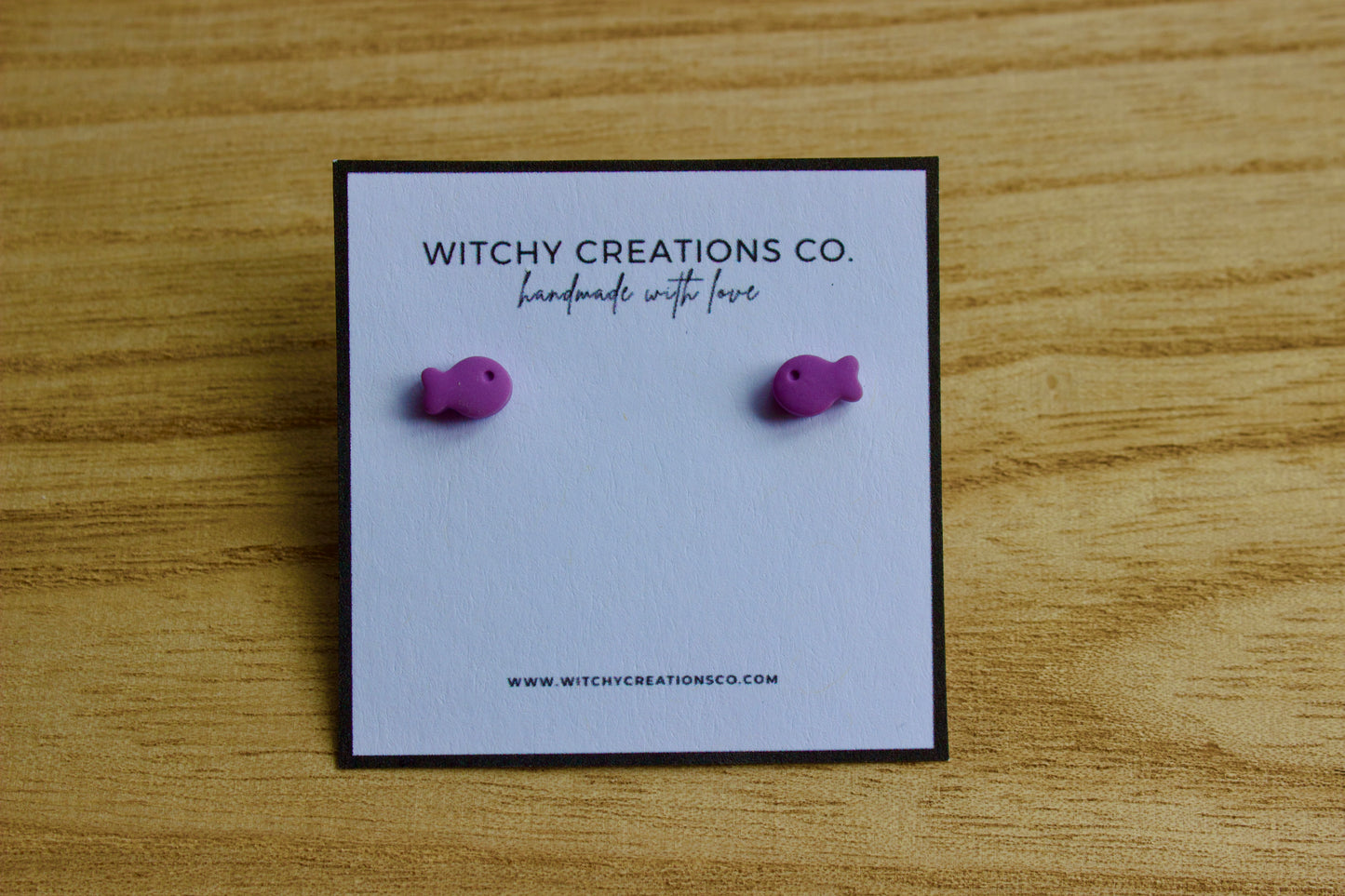 Goldfish Cracker Micro Polymer Clay Stud Earrings