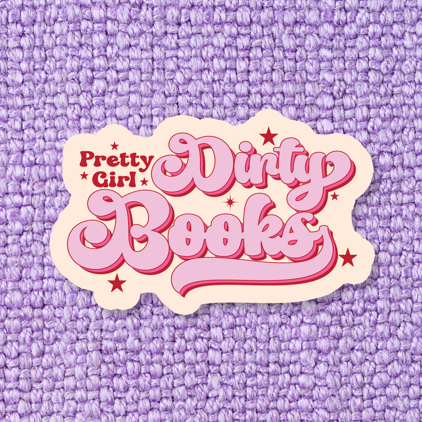 Pretty Girl, Dirty Books Waterproof Sticker