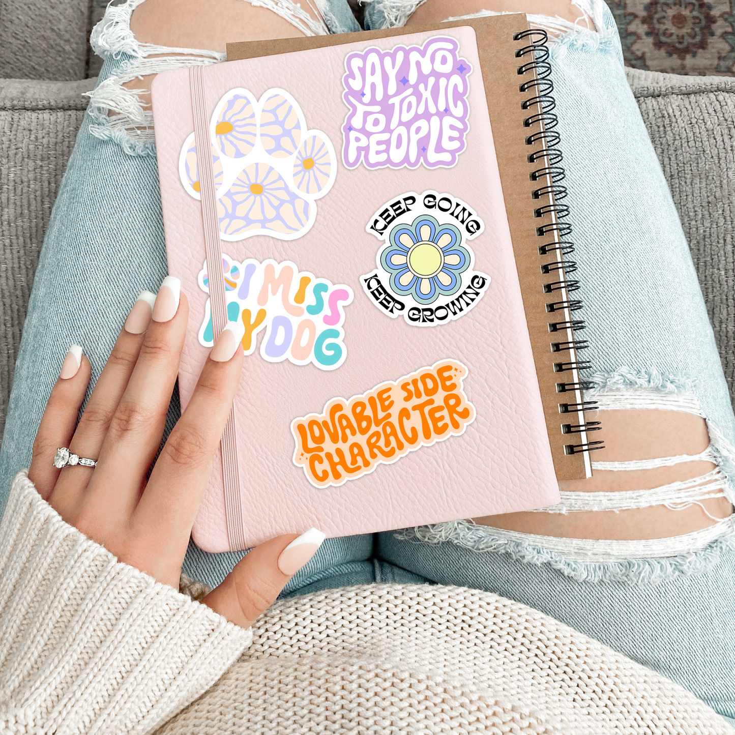 Pretty Girl, Dirty Books Waterproof Sticker