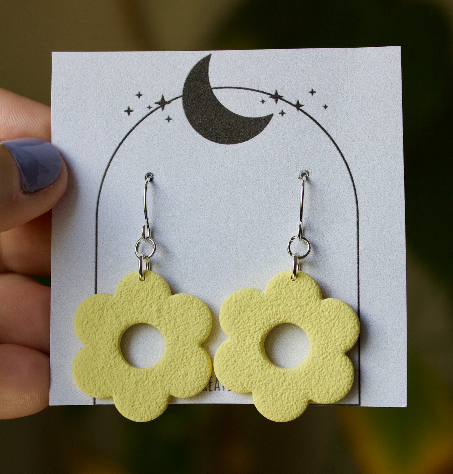 Daisy Dangle Polymer Clay Earrings