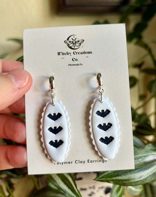 Just A Little Batty Dangle Polymer Clay Earrings