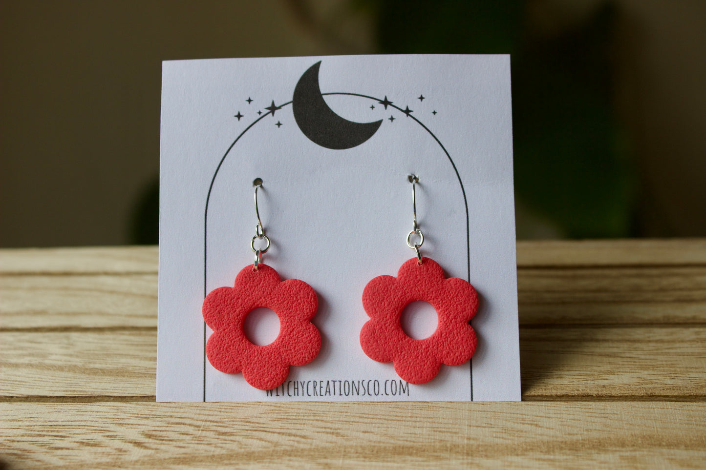 Daisy Dangle Polymer Clay Earrings