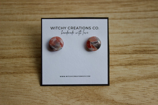 Japanese Stone Stud Polymer Clay Earrings
