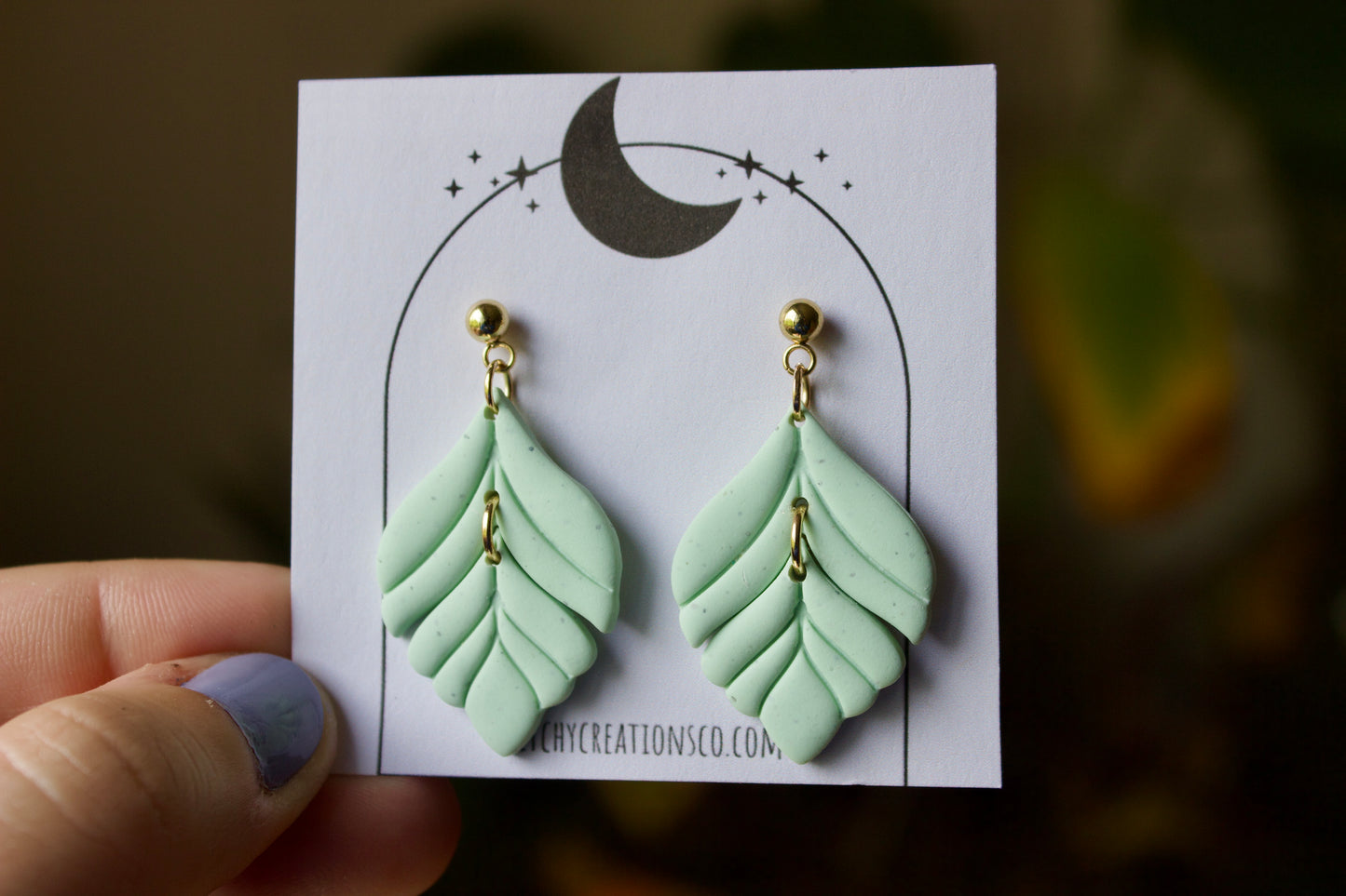 "Serenity" Polymer Clay Ball Post Stud Earrings