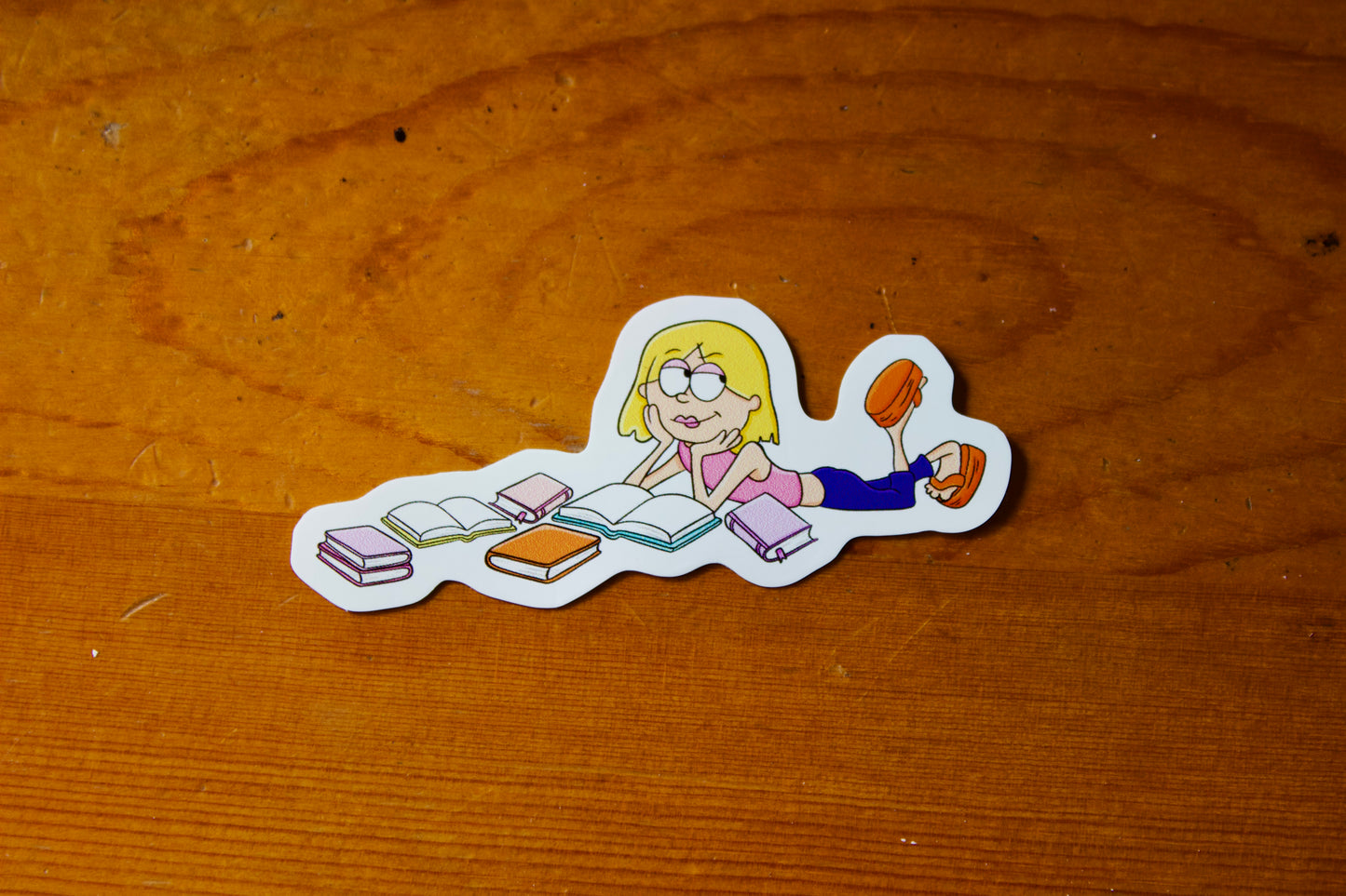 Lizzy Reading Waterproof Vinyl Sticker