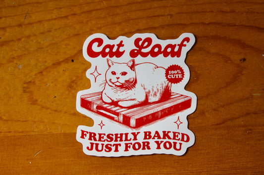 Cat Loaf Waterproof Vinyl Sticker