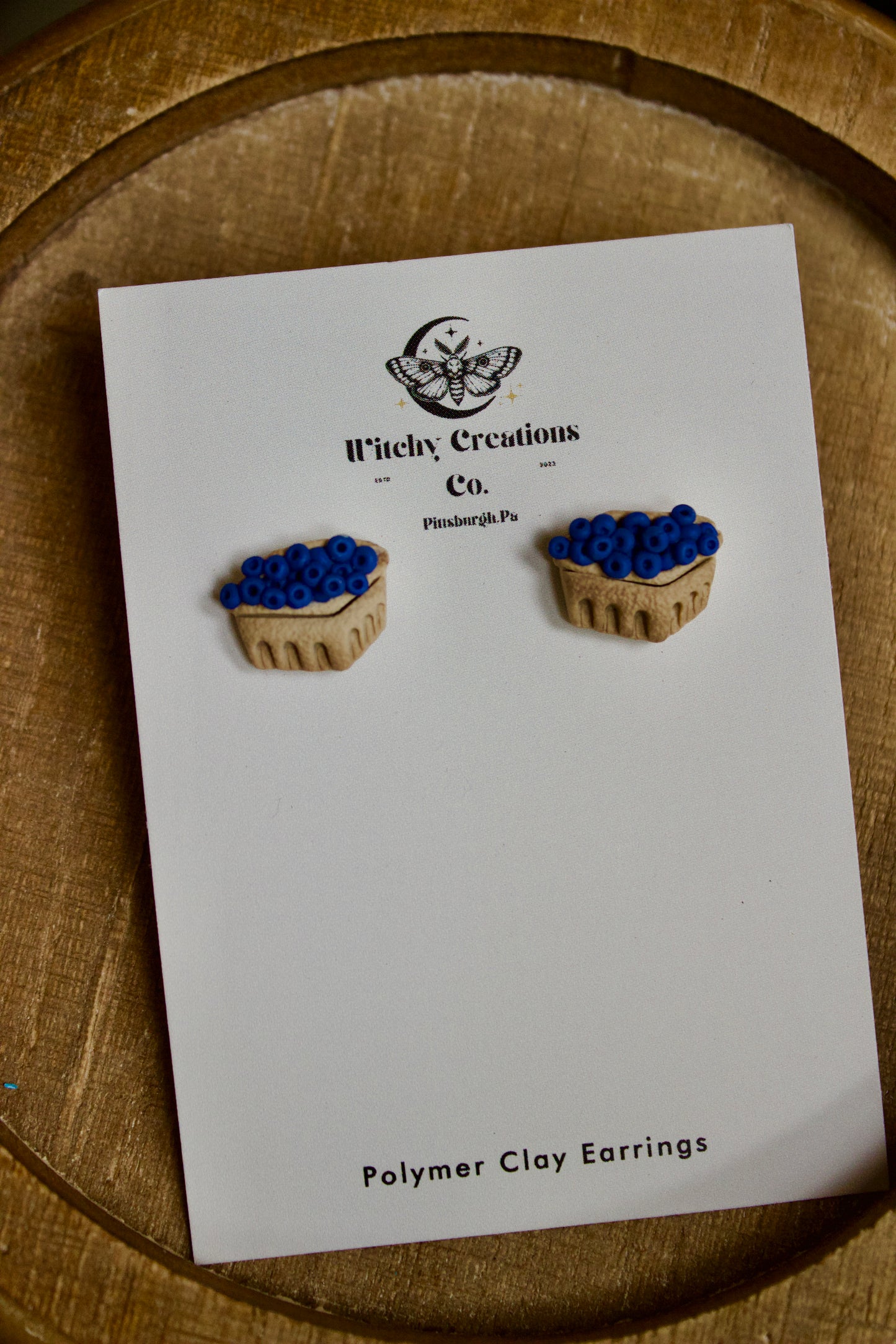 Fruit Basket Stud Polymer Clay Earrings