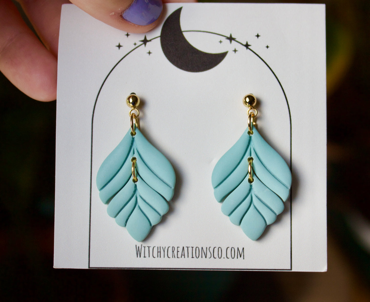 "Serenity" Polymer Clay Ball Post Stud Earrings