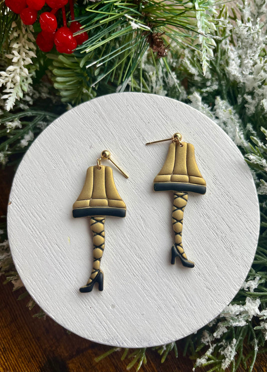 Christmas Story Leg Lamp Polymer Clay Earrings