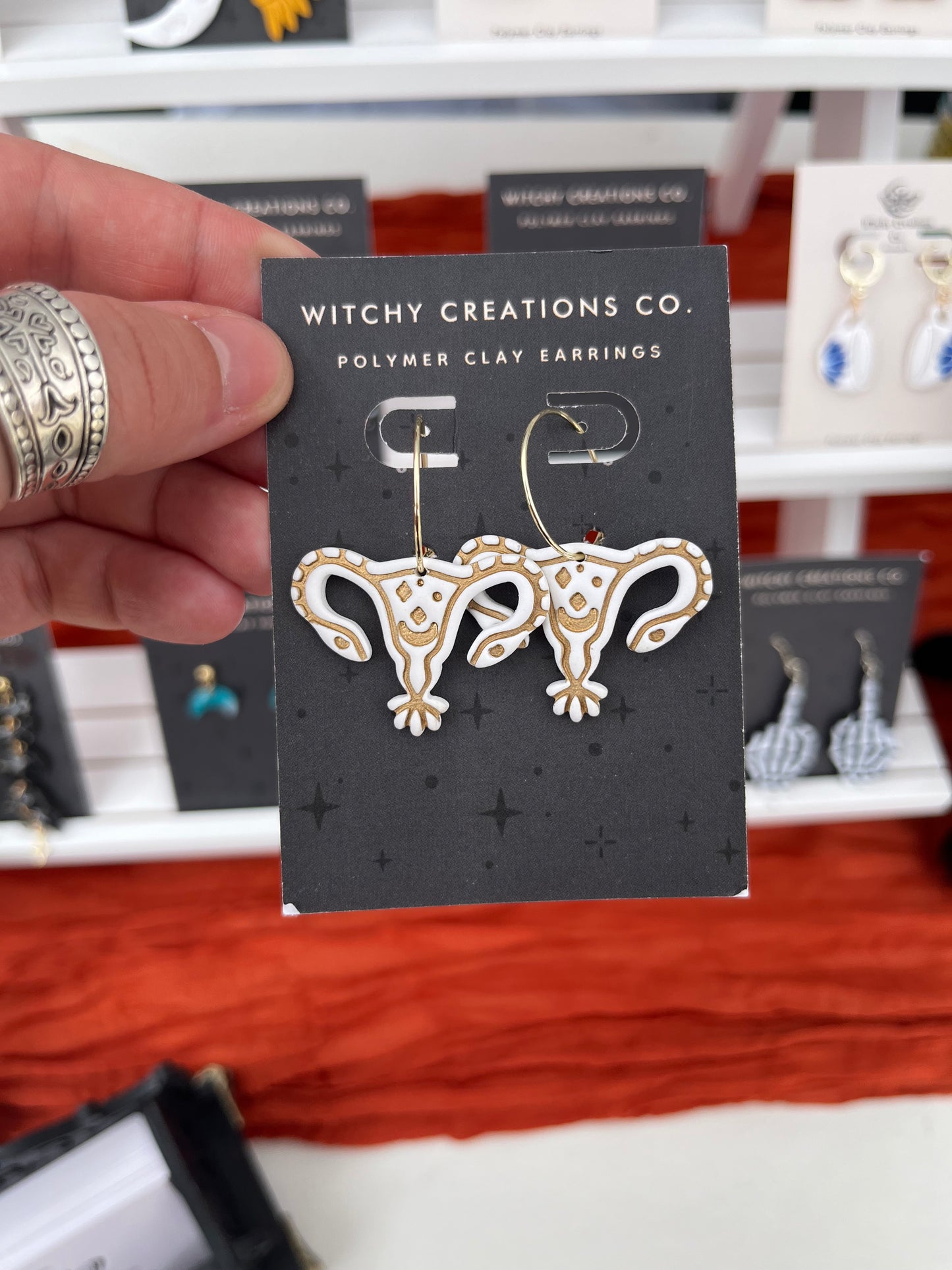 Feminine Divine Polymer Clay Dangle Earrings