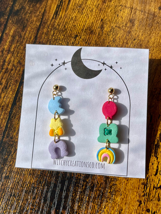 Marshmallow Charm Polymer Clay Earrings