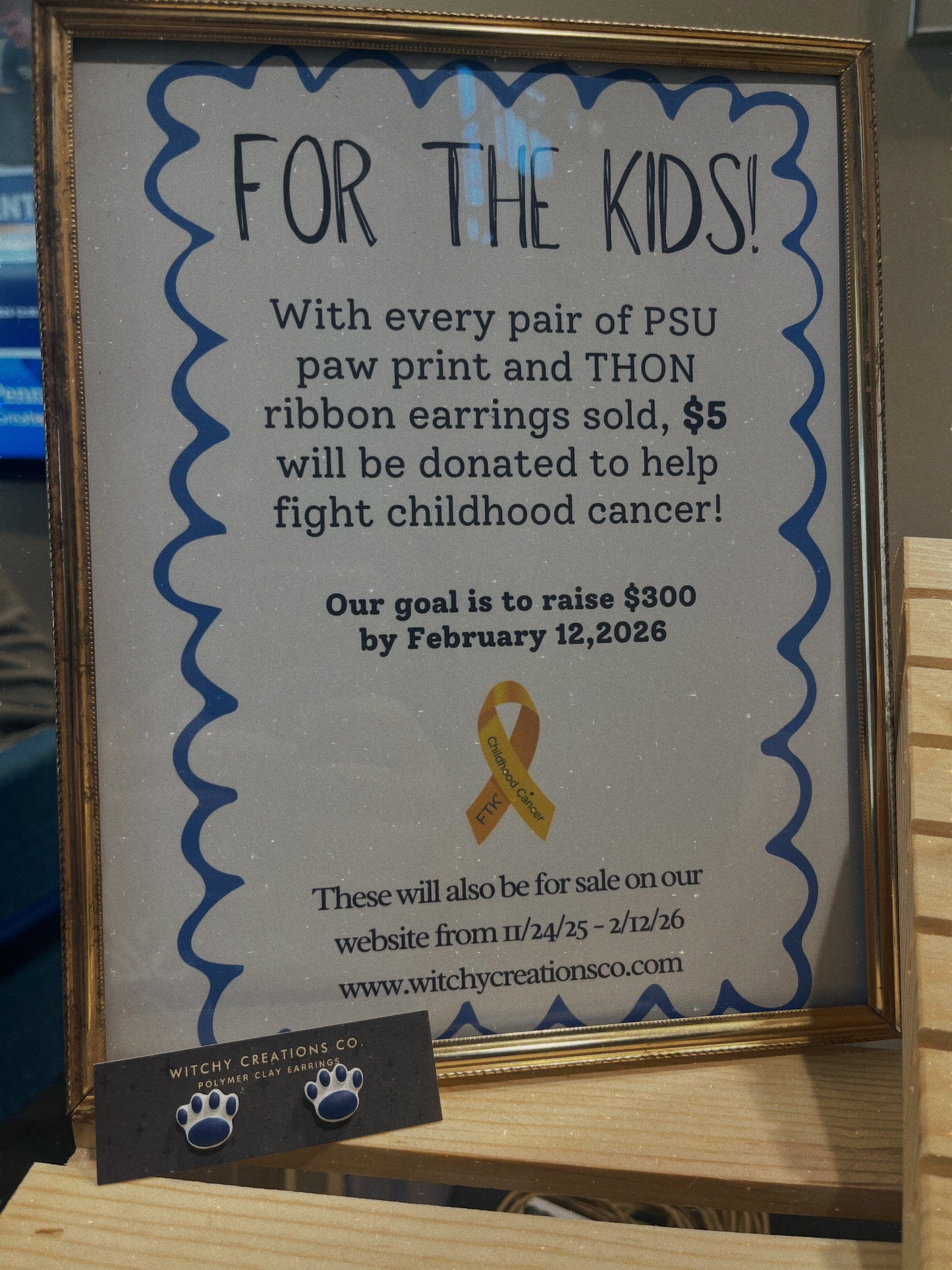 THON Fundraiser Polymer Clay Earrings