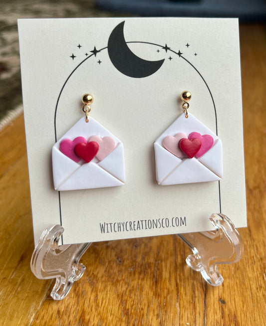 Love Letters Clay Earrings