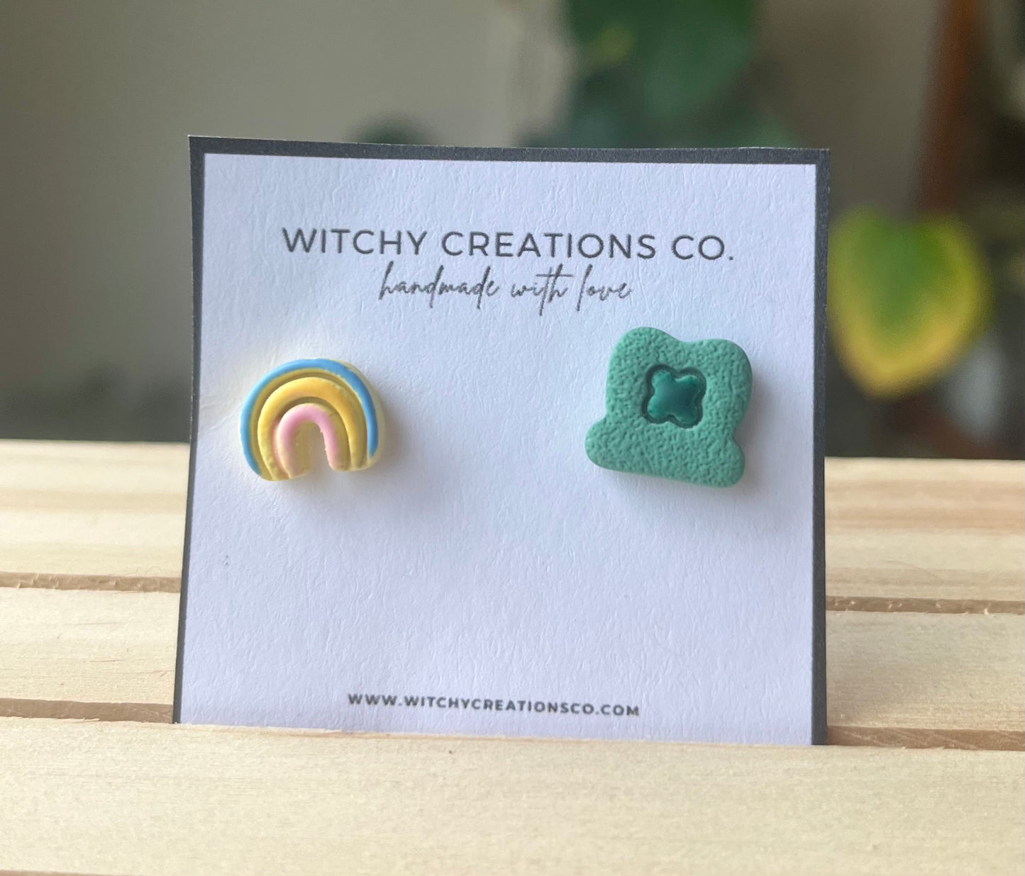 Marshmallow Charm Polymer Clay Stud Earrings