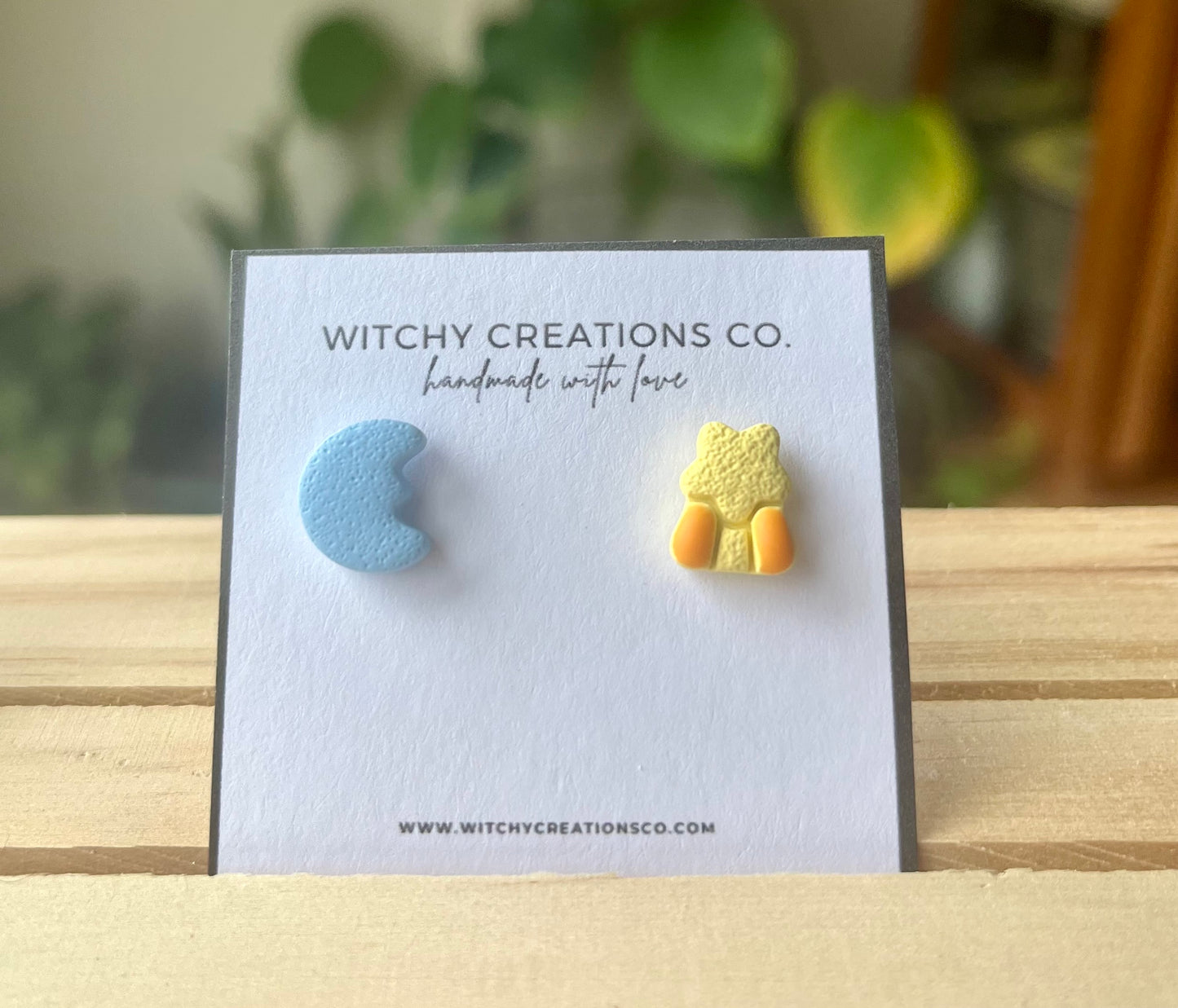 Marshmallow Charm Polymer Clay Stud Earrings