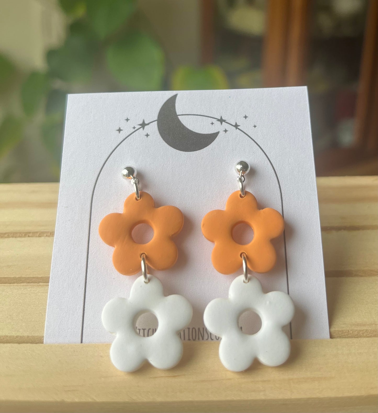 Flower Power Polymer Clay Earrings