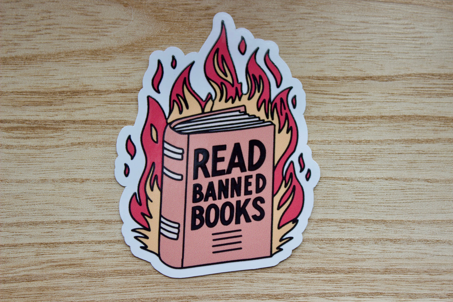 Read Banned Books Vinyl Waterproof Sticker