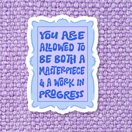 Progress Motivational Waterproof Sticker