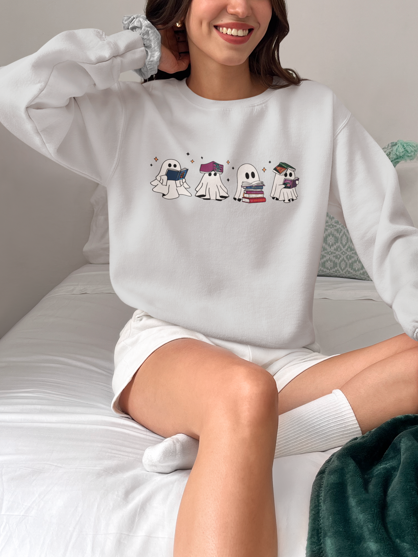 SJM Books and Ghosts Crewneck Sweatshirt