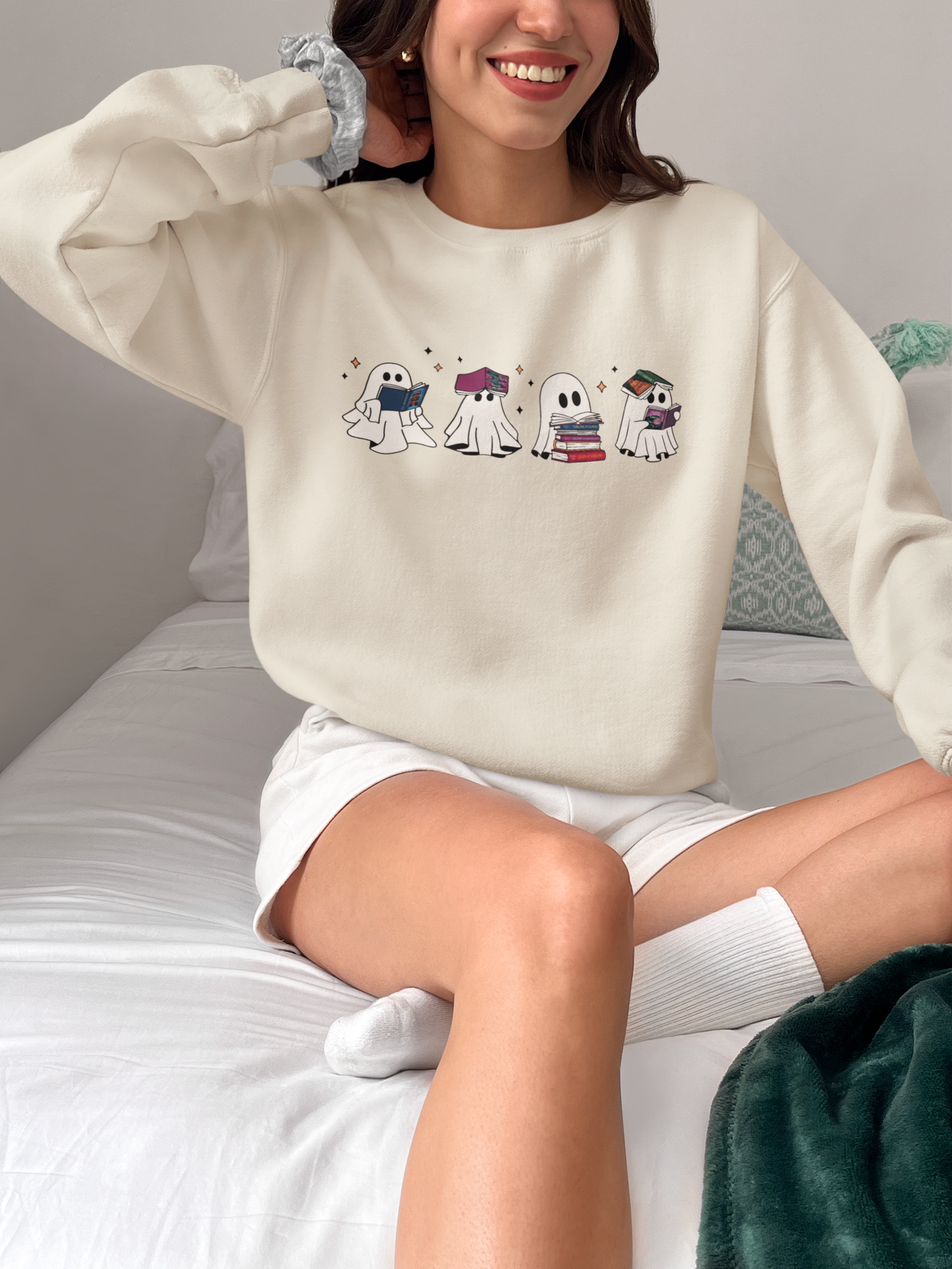SJM Books and Ghosts Crewneck Sweatshirt