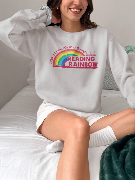 Reading Rainbow Adult Crewneck Sweatshirt